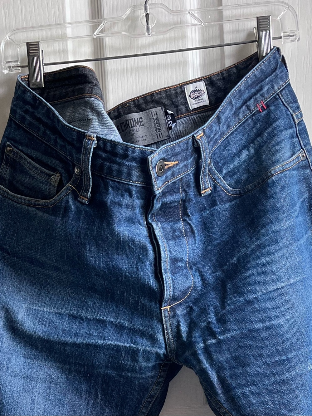 Chrome Industries Wyatt 5-Pocket Dyneema Jeans Made USA 32/29Cone Mills Selvedge
